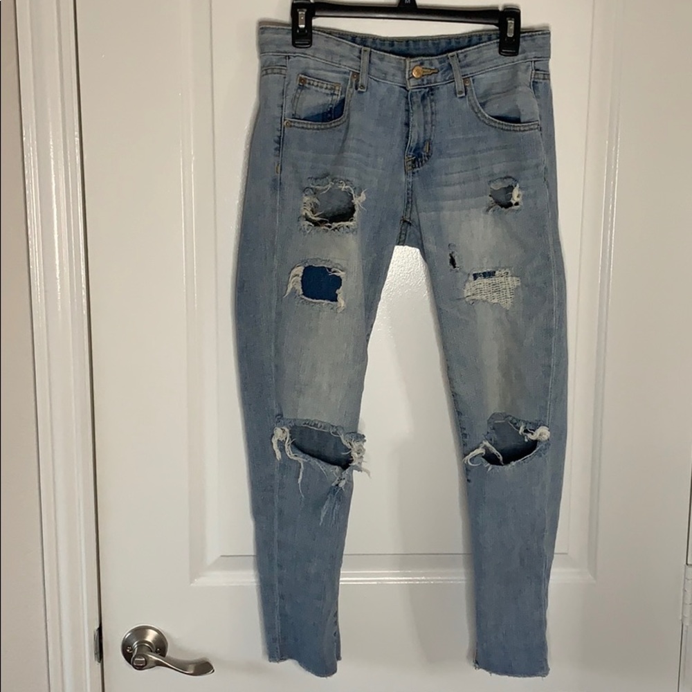 Ripped Boyfriend Jeans